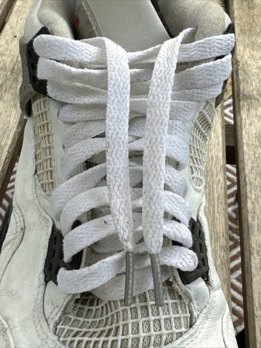 Jordan 4 Retro White Cement Men’s Size 10 Shoes White Black Grey Sneakers 2015 - Picture 13 of 14