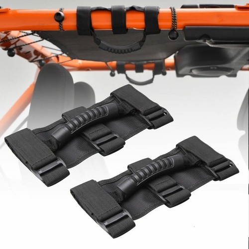 2 Pack Roll Bar Grab Handle Grip Handles Black for Jeep Wrangler CJ YJ TJ JK JL - Picture 4 of 12