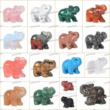 Statua guardiano guaritore elefante pietra preziosa intagliata 40 mm statuina artigianato 1,6"