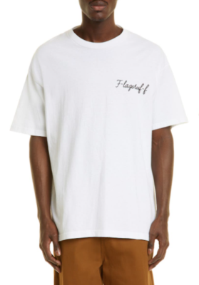 F-Lagstuf-F x Kakusen-En Agave Cotton White Logo Graphic Tee Size 