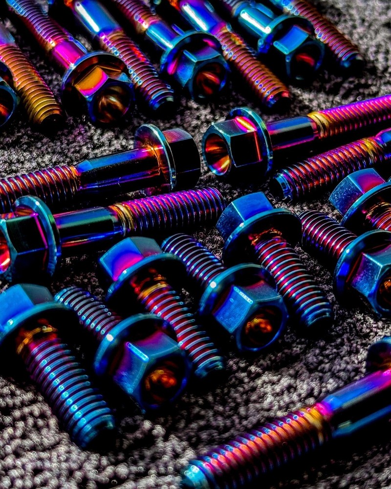 M6 Bolt Titanium Flanged Bolt Rison Titanium Flanged Bolt Titanium Hex Bolt 1PCS