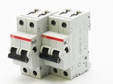 2x ABB S202 K4 A S202K4A Circuit Breaker 2 Pin -used-