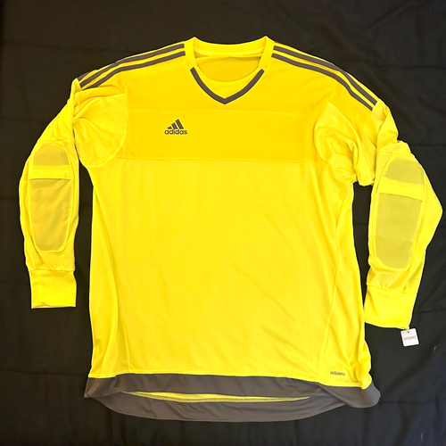 Adidas Adizero Mens 2XL XXL Neon Yellow Top Goal Keeper Jersey NWT New with Tag