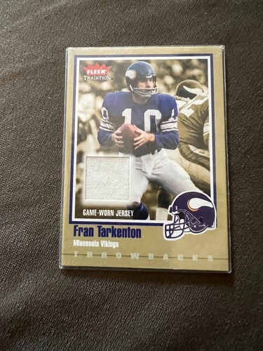 2003 Fleer Tradition Throwback Game used Jersey TB-FT FRAN TARKENTON