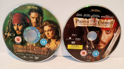 Pirates of the Caribbean Curse Of The Black Pearl & Dead Man Region 2 Discs Only