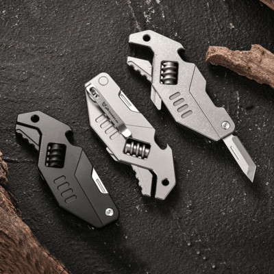 EDC Titanium Multi-Tool Verstellbarer Schraubenschlüssel Taschen-Klappmesser