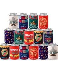 Sunnyray 24 Pcs Mexican Can Cooler Sleeves Cinco De Mayo 