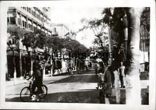 1948 Egypt Port Said Main Street Photo 3.25 x 2.25 inch