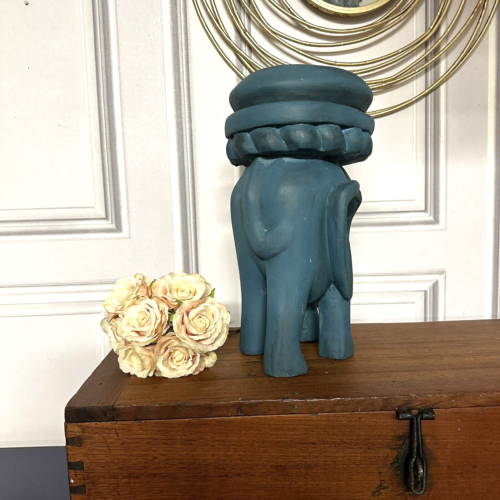 Elephant Ornament Hand Carved Wooden Elephant Plant Stand African Ornament - Picture 6 of 6