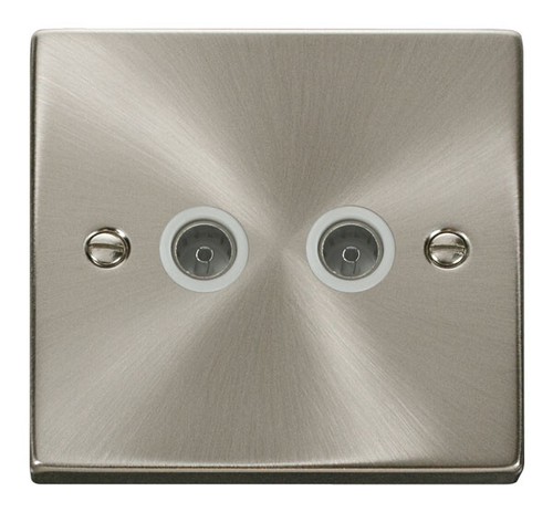 Click Deco Satin Chrome White Insert Socket & Switches Range - Picture 42 of 44