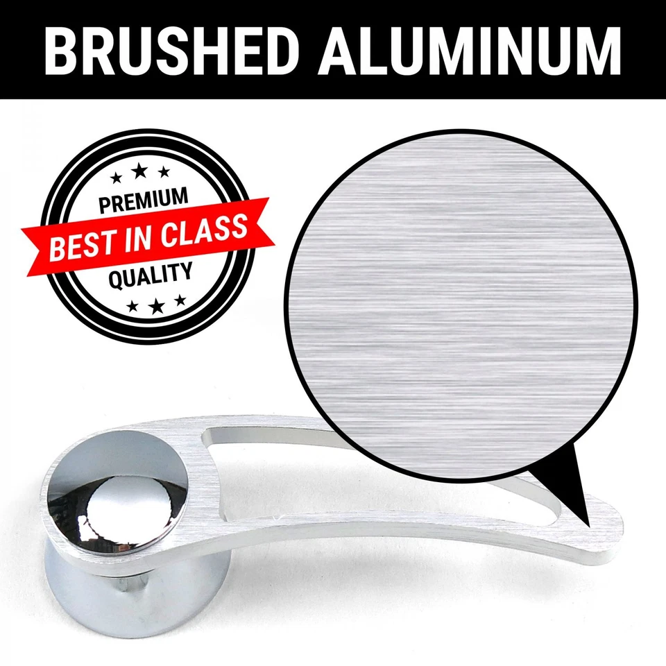 Billet Window Lever Handles w/ 12V Power Crank Switch Conversion Kit Car Truck - Image 3 of 4