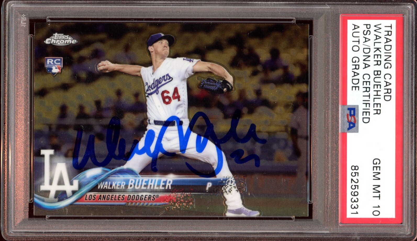 WALKER BUEHLER TOPPS CHROME ROOKIE AUTOGRAPH CARD
