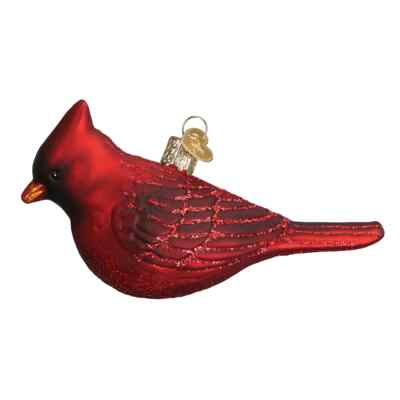 Old World Christmas NORTHERN CARDINAL (16110) Glass Ornament w/ OWC Box