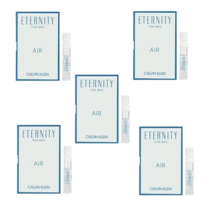 5 x Calvin Klein ETERNITY AIR for MEN Eau de Toilette .04oz/1.2ml each=total 6ml