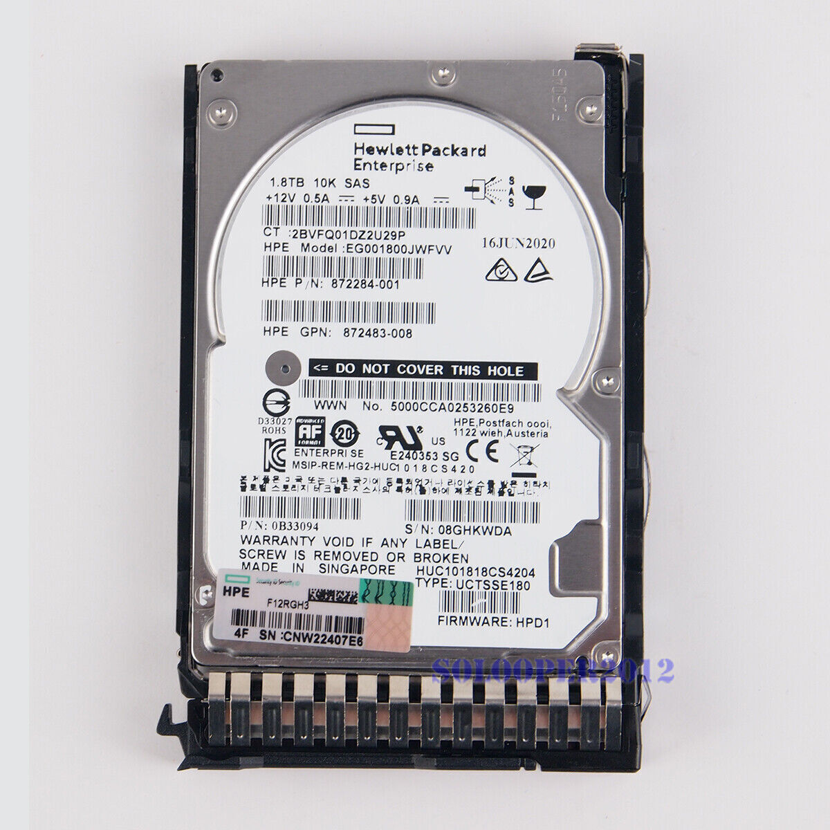 2. Inch P/N : 872481-B21 HPE 1.8TB SAS 10K SFF SC 12e MV HDD, 10000 RPM At ₹ 1800/piece In Mumbai - Foto 9