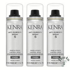 Kenra Anti-Humidity Spray 5 Frizz  Static Control Spray, 1.7oz. 3PACK 