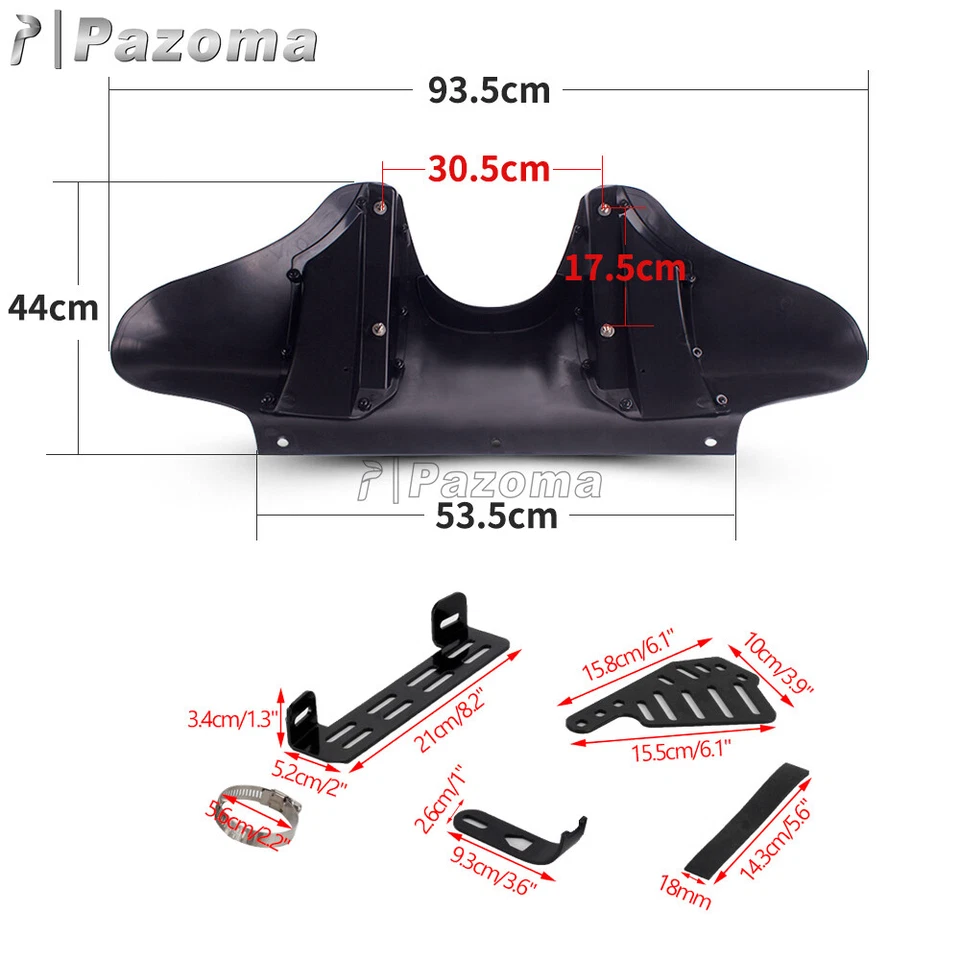 Juego de montaje de carenado de ala de murciélago para Harley Road King FLHRC Softail Fatboy FLFBS 114 Foto 2 de 4