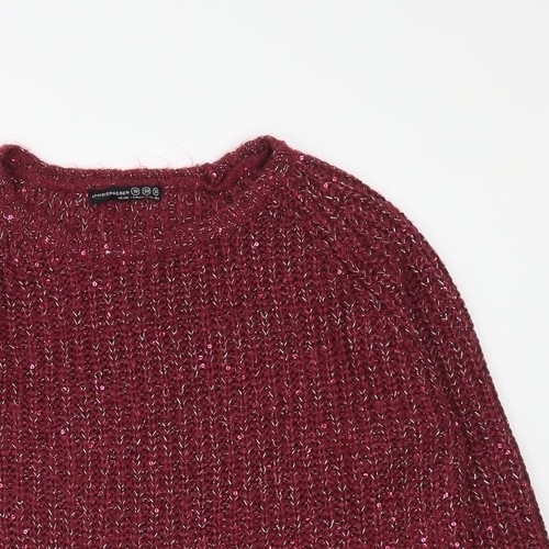 Suéter de acrílico púrpura cuello redondo para mujer Atmosphere talla 10 - Imagen 4 de 12