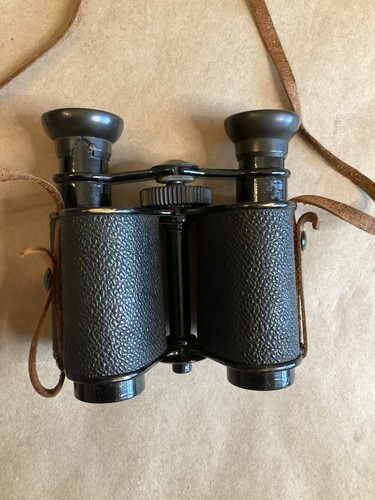 *RARE* Warner & Swasey 6 Power Prism Binoculars W/ Original Leather Case - Picture 8 of 24