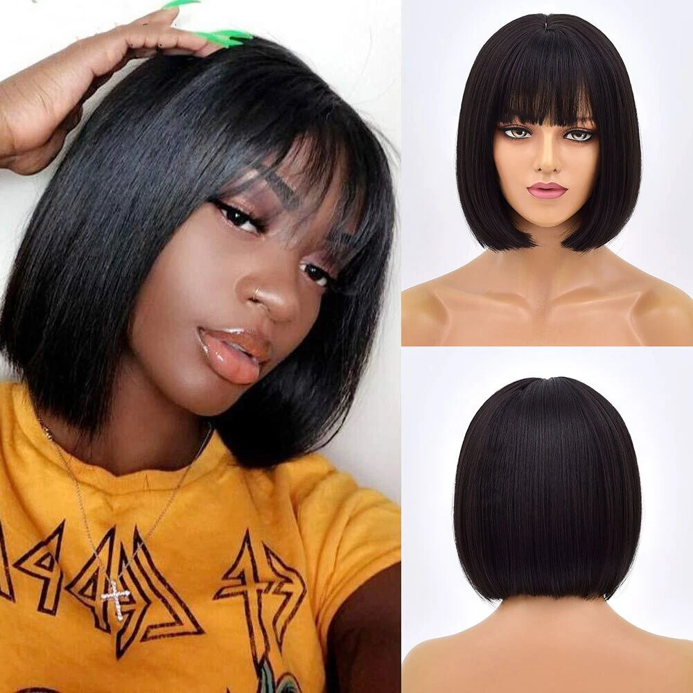 Image of Short bob with blunt bangs 7