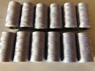 ''12 '' Bobinas Hilos de Coser Seda Buena Calidad ( Blancos ) Guterman , Brother 