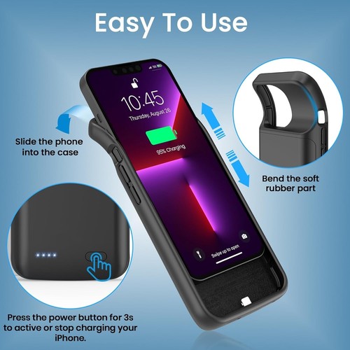 4800mAh iPhone Battery Case Phone Case For iPhone 13/13 Pro & 14/14 Pro (6.1") - 第 4/7 張圖片