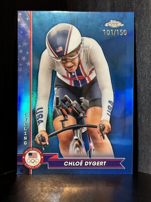 2024 Topps Chrome Olympic Chloe Dygert Blue Refractor #101/150