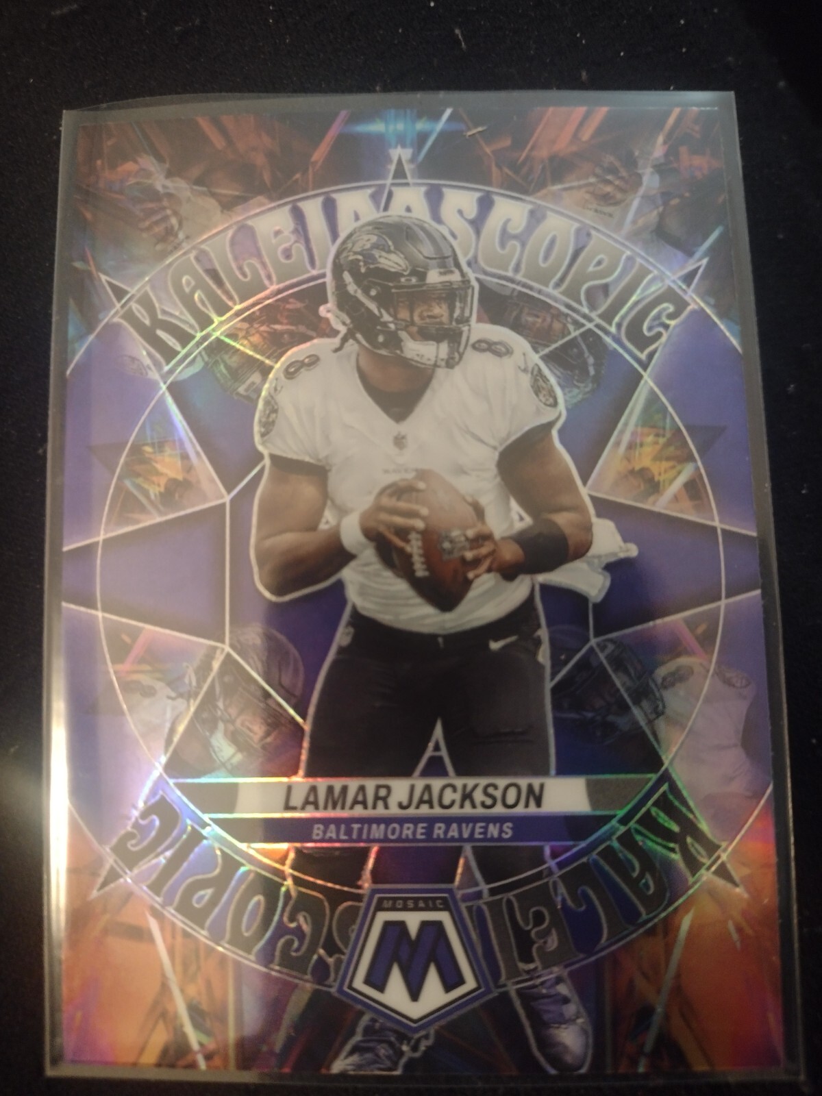 2023 Panini Mosaic Lamar Jackson Kaleidoscope Prizm Case Hit KA-4 Ravens SSP