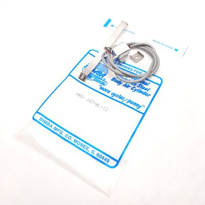 Bimba MRS-.087-BL-12 Heavy Duty Reed Switch, 24V 500mA, 24'' Cable, 1-1/4'' Band