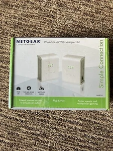 NETGEAR XAVB101-100NAS Proline AV200 Adapter Kit For Home Plug & Play Sealed