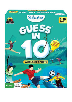 Skillmatics Card Game : Guess in 10 World of Sports | Gifts for Ages 6 & Up |