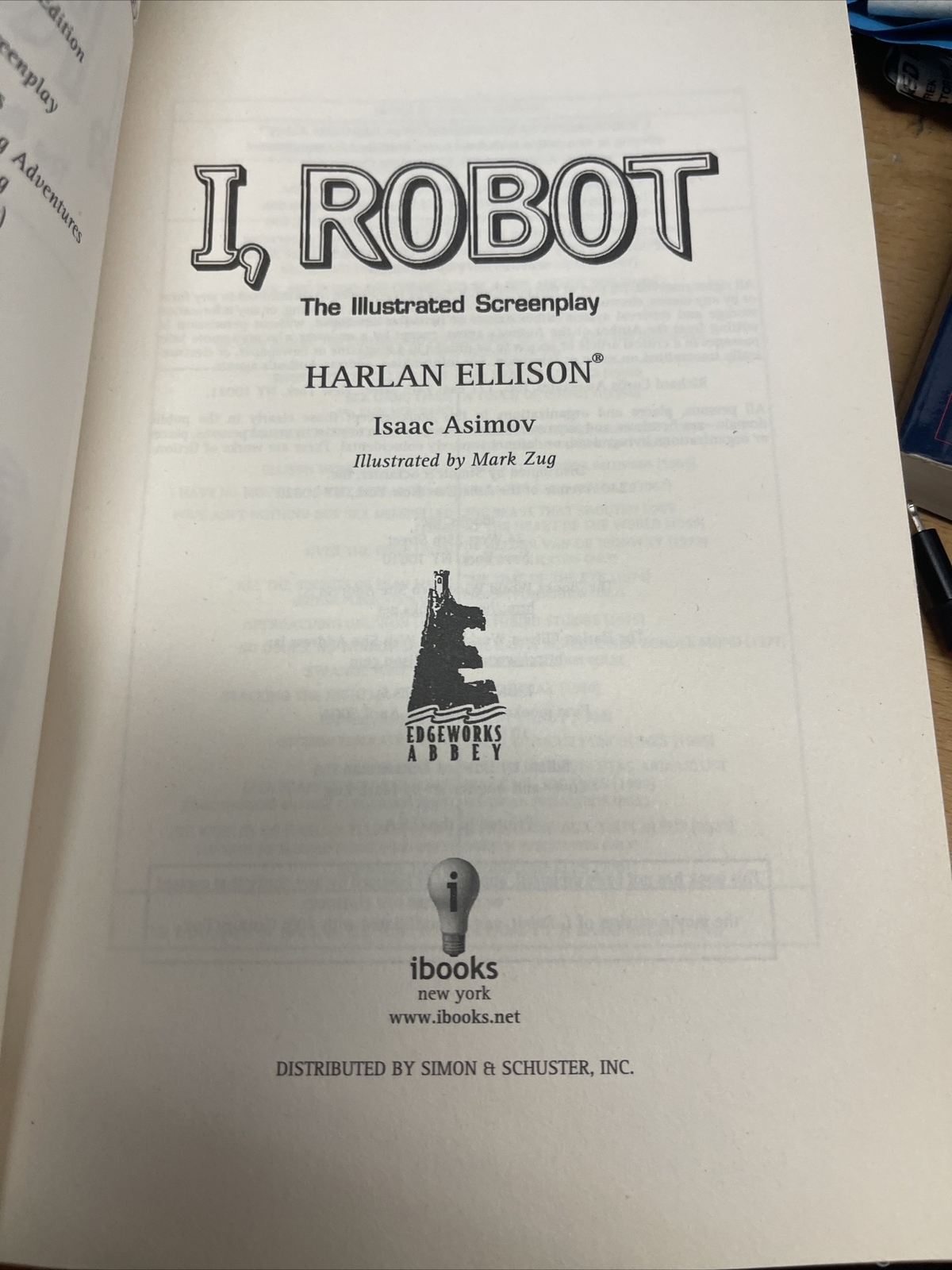 I, Robot : The Illustrated Screenplay by Harlan Ellison and Isaac ...