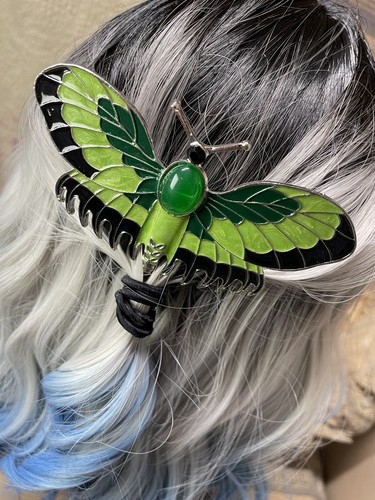 Giant Butterfly Hair Comb Rose Charms Hairpins Wedding Gift Festival Viking hair - Picture 10 of 13