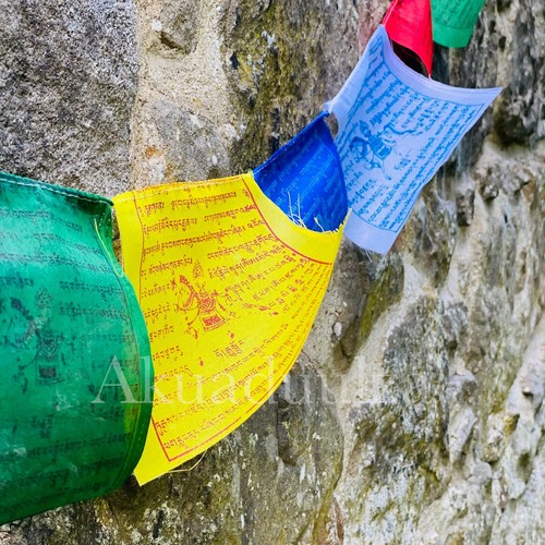 Tibetan Buddhist Prayer Flag, Wind Horse printed, Handmade in Nepal, Hippie Boho - Picture 7 of 7