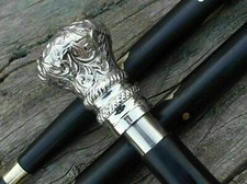 Designer Brass Victorian Handle Wooden Vintage Walking Cane Antique Style Stick