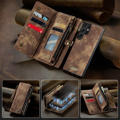 Detachable Card Wallet Phone Case For Samsung Galaxy S24 S23 Ultra S22 21 Note20