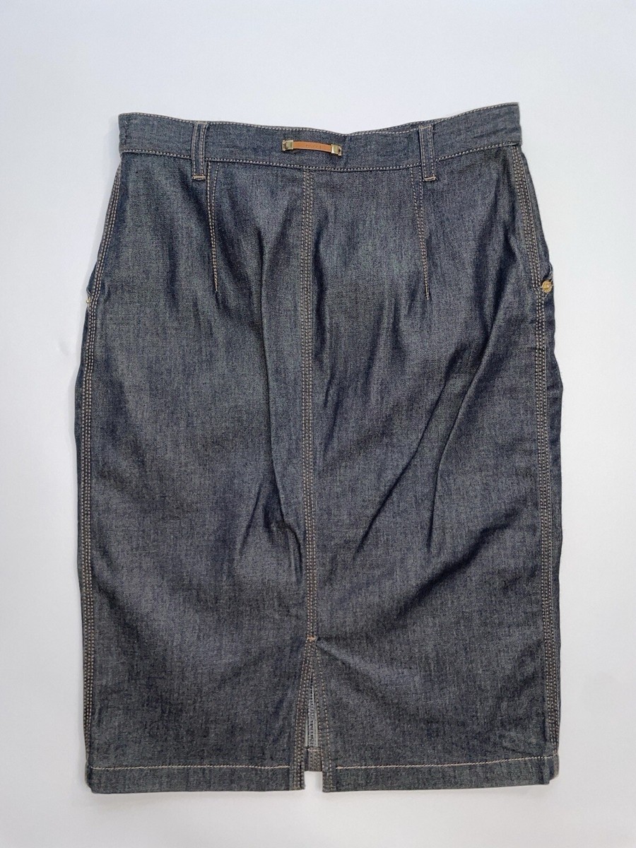 GUCCIスカート Gucci Spring 1998 Tom Ford Dark Blue Denim Knee Length