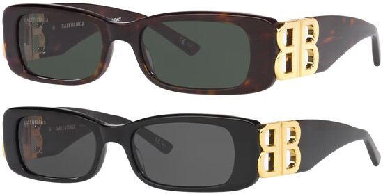 Balenciaga Dynasty Women's Rectangle Sunglasses - BB0096S - Made