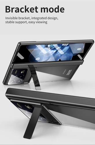 Plating Transparent PC Hinge Protec Full Body Case+Glass For Xiaomi Mix Fold 4 - Picture 12 of 33