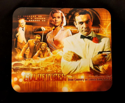 JAMES BOND Custom Computer Mouse Pad ~ Autographed ~ Sean Connery Goldfinger 007