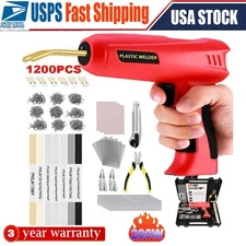 1200 Staples Hot Stapler Car Bumper Fender Welder Gun Plastic Repair Kit 200W US