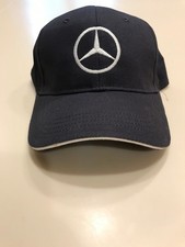 NEW-Mercedes-Benz navy blue w/ white trim baseball cap hat-golf embroidered