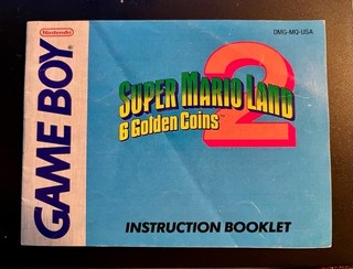 Nintendo Gameboy Super Mario Land 2 Instruction Booklet ONLY 6 Golden Coins