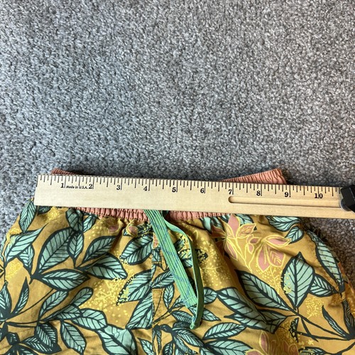 Patagonia Swim Trunks boys XS Yellow Green Floral Board Shorts Mesh Lined Pocket - Picture 6 of 12