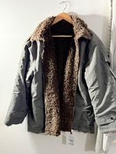 Boohoo Borg Lined Jacket Womens UK 12 Grey Faux Shearling Coat BNWT Winter