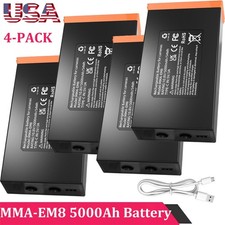 4PACK 5000mAh Battery for Moultrie Cellular Trail Cameras Edge/Edge 2/Edge 2 Pro