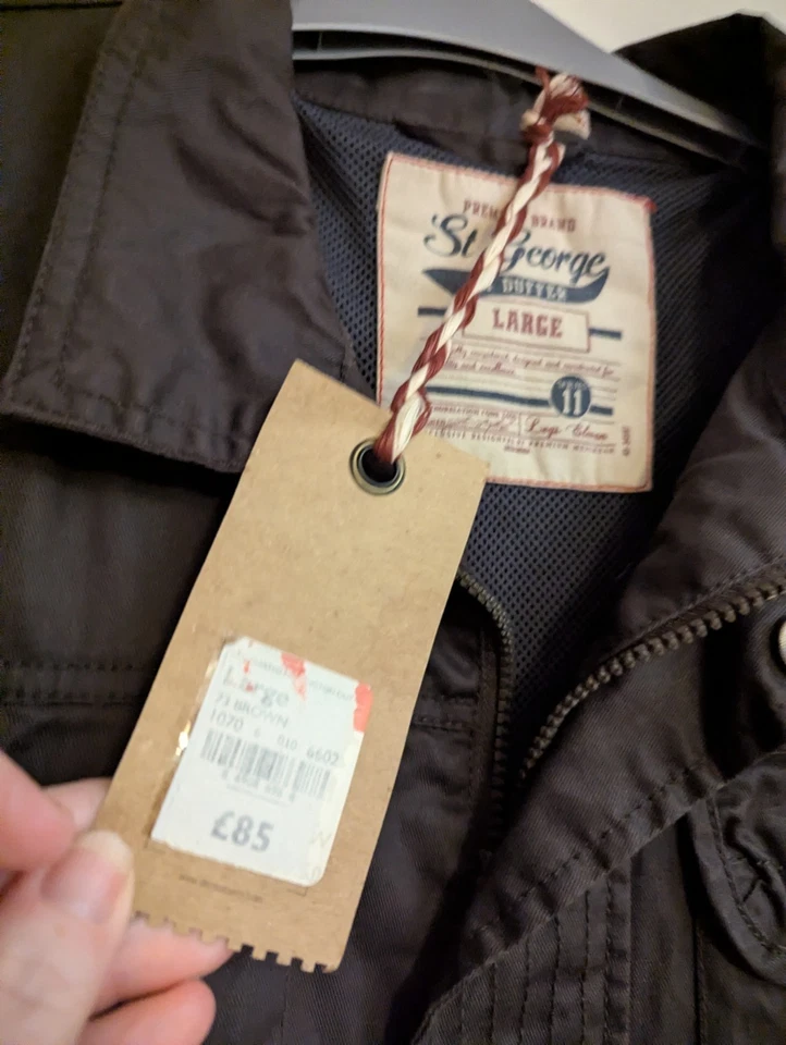 New with Tags St George by Duffer Large (Chest 42"-45") Brown Jacket RRP £85 - Image 4 of 4