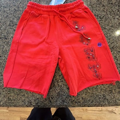 Lost Intricacy NY Designer Crimson Patch Shorts Brand New With Tags