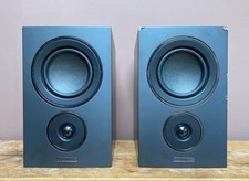 Mission LX-2 Black Bookshelf Speakers. Tatty, but sound good.