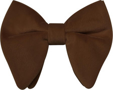 Velvet Pre-tied Adjustable Bow Tie for Men Oversize One Size 056-brown velvet